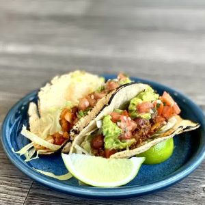 Beef chilli con carne taco from the Bottomless Brunch menu at a Richmond venue